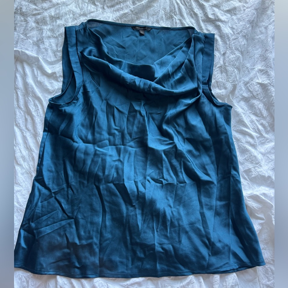 Banana Republic Teal Sleeveless Cowl Neck Camisole